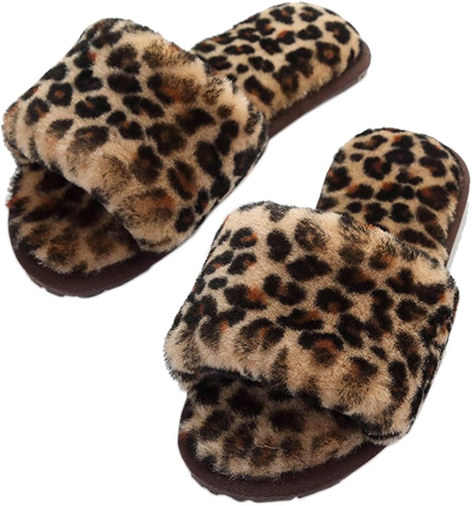 fuzzy flip flop house slippers