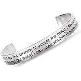 Quotable Cuffs Serenity Prayer Bracelet- Inspirational Engraved Pewter Bracelet by Whitney Howard Designs