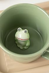 DIHOclub Frog Coffee Cup Hidden 3D Animal Inside