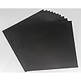 NEGLEX Opaque Black Plastic Sheets, 7.5mil (.0075") 12” X 12” Craft Plastic Film, PET Stencil Material, Glossy and Flexible Plastic Sheet for Crafts, Cricut, Silhouette Cameo, Sign Makers (10 Pack)