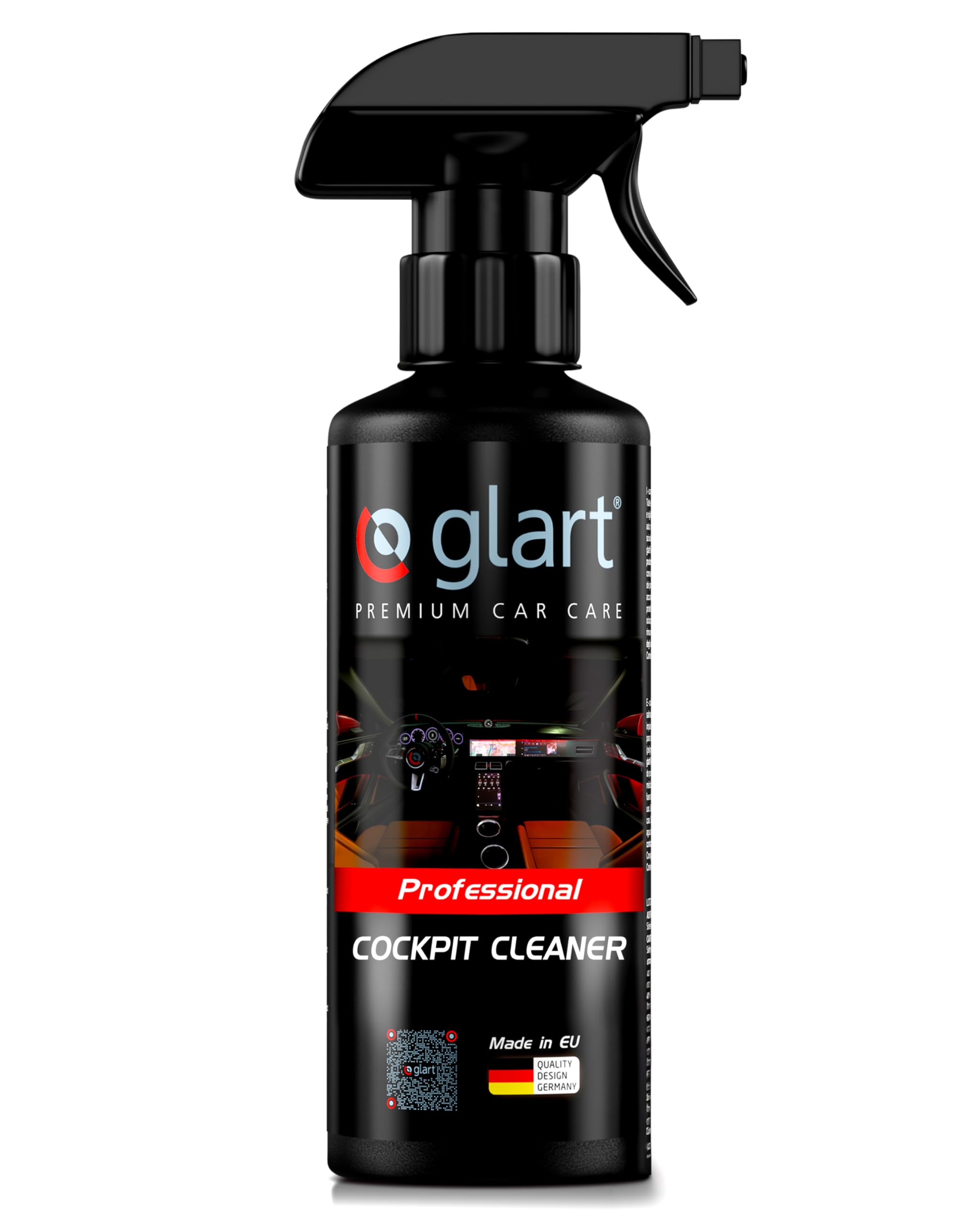 Glart 45CR Cockpit Cleaner 500ml - Interior cleaner for plastic, leather, fabric, rubber, vinyl - fresh scent, biodegradable (as per law) - for cockpit, door panels, fittings.