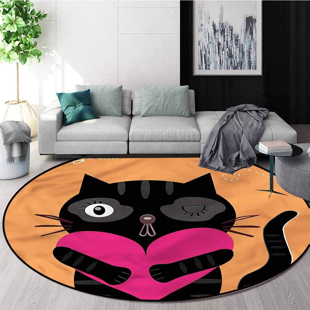 RUGSMAT - Alfombra Redonda Lavable con Reverso Antideslizante ...