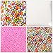 YUEAON 4 pack floam beads slime supplies (45000+2000+1000)pcs 0.08-0.32 inch (2-4-9mm) styrofoam foam beads balls for kids crafts-small+big-colorful-rainbow,white,pink