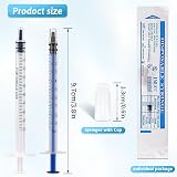 Molkor 20Pcs 1ml Syringes with Caps No Needle for Lab, Refilling, Plant Watering view 2