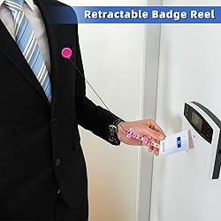 60pcs Rose Pink Beadable Badge Reels Making Kits