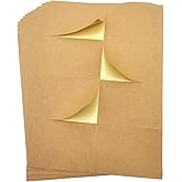 Swpato 120 Count Kraft Paper Stickers,Large Beer Bottle Kraft Printable Labels - Full Sheet Printable Brown Labels (4x3 in)