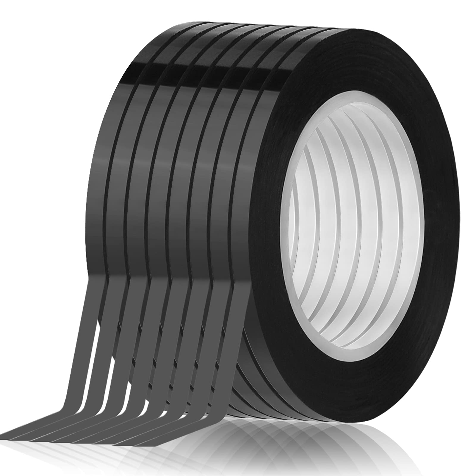 ASTARON 8 PCS Graphic Art Tape Whiteboard Tape Gridding Chart Tape for Office School, Black 3mm