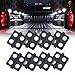 Xprite White Truck Pickup Bed Light Kit, 32 Led Cargo Beds Rock Lighting Kits w/Switch for Van Off-Road Under Car, Side Marker, Footwells, Running Board, Rail Lights - 8 PCS