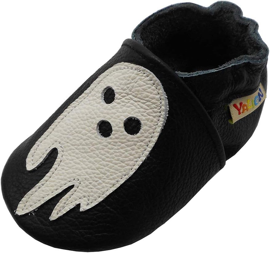 YALION Baby Soft Leather Shoes with Suede Sole Anti-Slip Infant Toddler First Walking Crib Moccasins
