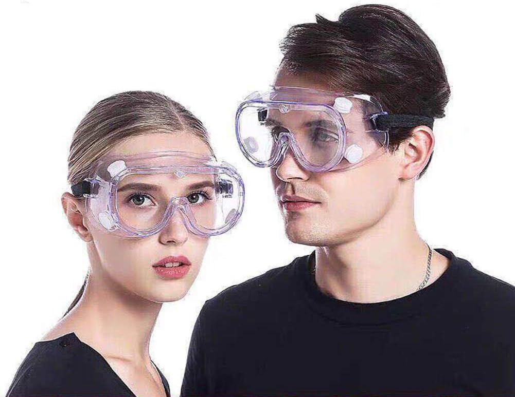 Safety Goggles Clear Eye Protection Goggles Medical Goggles Eye Protector with Elastic Belt (1PC)