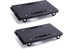Furniture Dolly Movers Dollys with Wheels,Moving Dolly 4 Wheels Heavy Duty,4 Wheels Small Flat Dolly, 2 Pack, 16in-11in 500lb