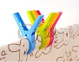 TRIXES Beach Towel Pegs Pack of 8 Large Bright Colours Windproof Clips view 8