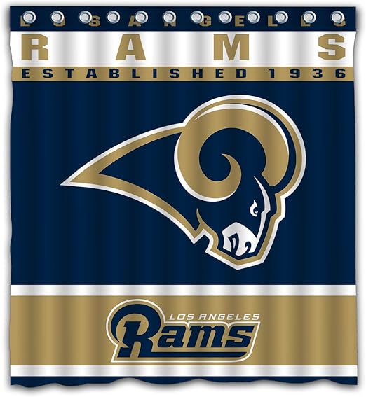 Amazon Com Potteroy Los Angeles Rams Team Design Shower Curtain