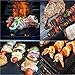 JiaHui Grill Mat Set of 4 - 100% Non-stick BBQ Grill Mats - FDA-Approved, PFOA Free, Reusable and Easy to Clean - Works on Gas , Charcoal , Electric Grill and More - 15.75 x 13 Inch (Black)