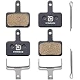 Dymoece 2 Pairs Bicycle Disc Brake Pads for Shimano Deore Tektro TRP(Resin,Semi-Metallic,Sintered Metal) SCP-S