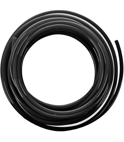 Qolekog 1/4 Inch OD Nylon Air Line Tubing – SAE J844, Pneumatic Brake Tube, Black-738718