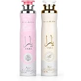 Lattafa Yara &amp; Yara Moi Air Freshener Spray Bundle, 2 x 300ml &ndash; Tropical Fruits, Vanilla &amp; Floral | Jasmine, Peach, Caramel &amp; Sandalwood &ndash; Long-Lasting Home Fragrance