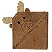 Luvable Friends Unisex Baby Cotton Animal Face Hooded Towel, Moose, One Size