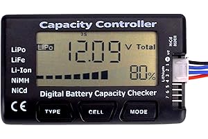 RCpow Lipo Battery Checker Controller Tester for LiPo Li-ion NiMH NiCd Cell Meter Battery Household Batteries