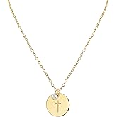 Handmade Pearl Cross Charm Necklace, Gold Fill, Rose Gold, Adjustable Length, Stocking Stuffer, Christmas Gift for Her, Girl, Teen, Teenager, Christian Birthday, First Communion, Confirmation, Baptism Present