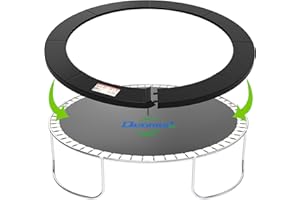 Deomod Trampoline Pad, 10FT 12FT 14FT Trampoline Replacement Safety Pad, Universal Trampoline Pads, Spring Cover, Waterproof, Tear Resistant, Round Arch Trampoline Parts for Kids
