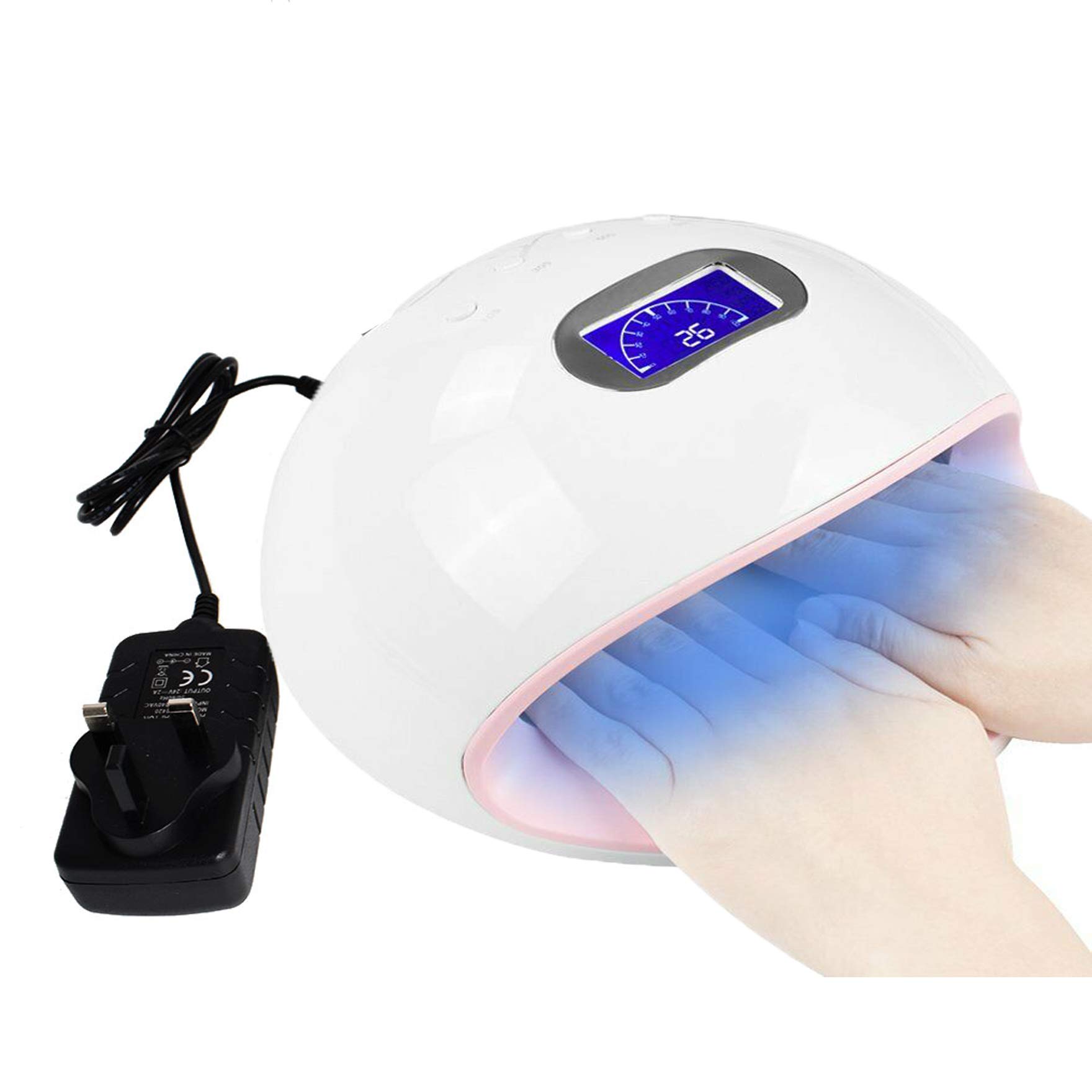 AISENPARTS 72W UV LED Nail Lamp Curing Lamp Gel Nail Dryer with Automatic Sensor 4 Timer Setting Professional Gel Polish Light for Salon and Home Use