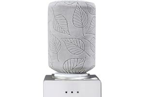 KABAKE 5 Gallon Water Bottle Cover, Water Dispenser Barrel Dust Cover, High Stretchy 3D Leaf Water Bucket Protector Covers, Reusable Elastic Water Jug Sleeve for Home, Hotel, Restrant (Light Grey)