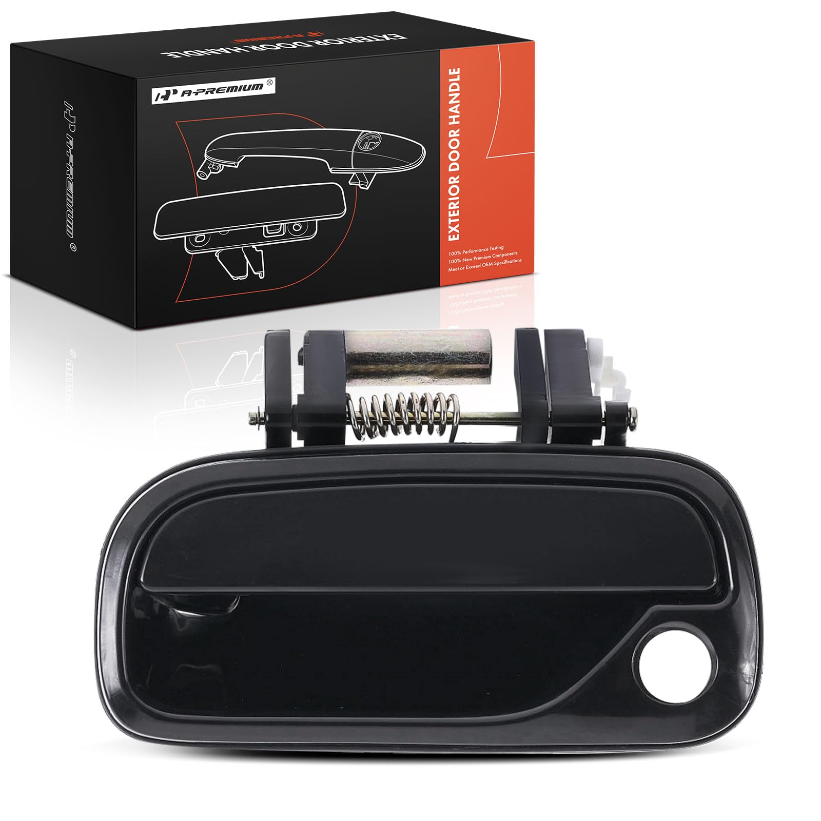 Photo 1 of A-Premium Front Left Driver Side Exterior Door Handle Compatible with Toyota Tundra 2000-2003, Tundra 2004-2006 Extended Cab Pickup/Standard Cab Pickup, Smooth Black, Replace# 69220-34040-C1