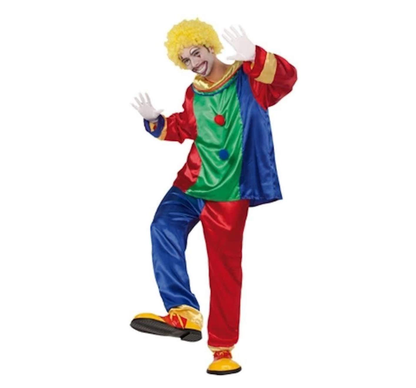 Fyasa Male Clown Fancy Dress Costume For 12 Years Above