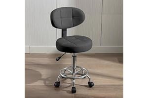 HDHNBA Modern Office Desk Chair Rolling Stool Computer Chair with Low Back Height Adjustable Work Home Salon Drafting Swivel Task Chair with Footrest