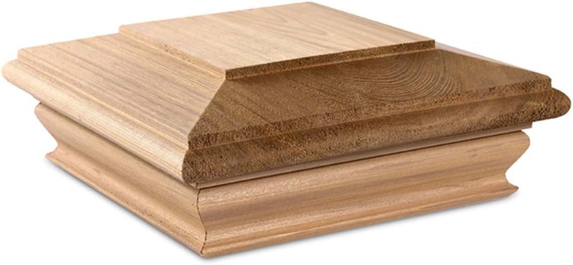 Woodway Flat Top Post Cap, fits 5.25" Post, in Premium Cedar, 1 PC