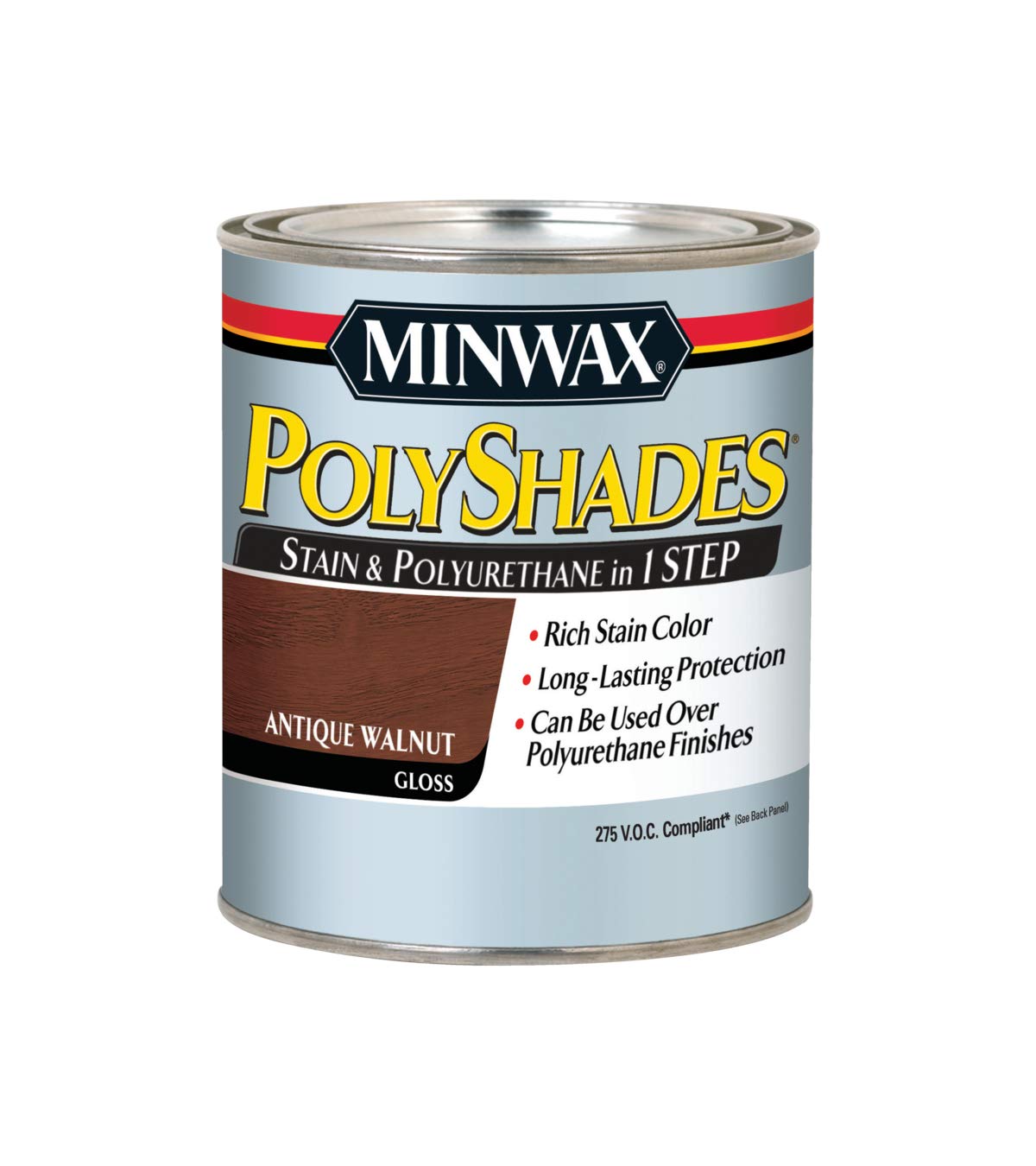 Minwax 617404444 PolyShades Stain & Polyurethane in 1 Step, quart
