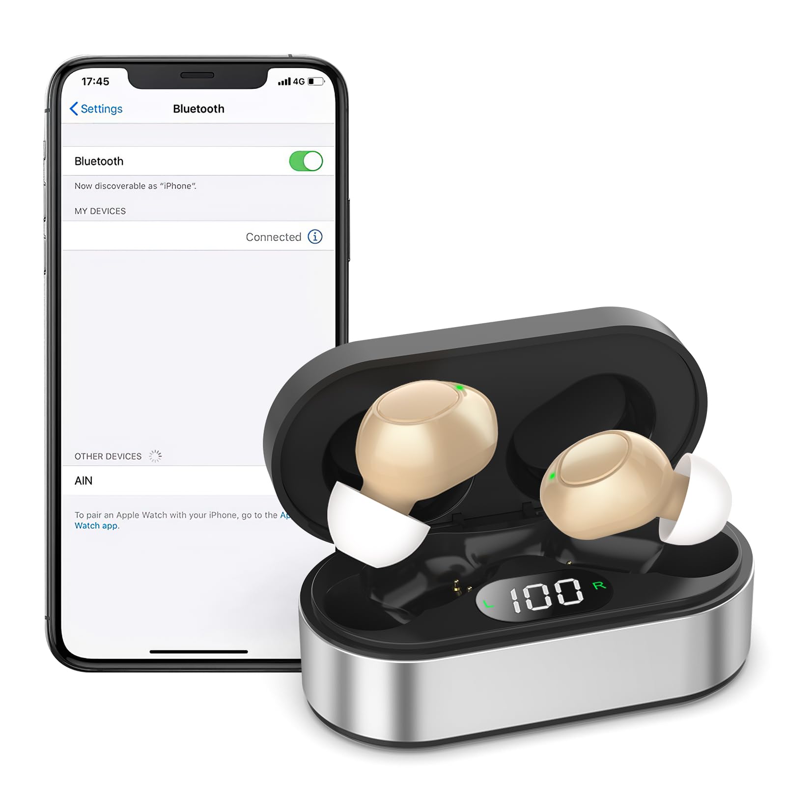 Photo 1 of Rechargeable Hearing Aids for Seniors - 16 Channels Bluetooth Hearing Aids - Invisible Digital Hearing Amplifier Devices for Ear with Noise Reduction, Enabled Calls on iOS Android Music