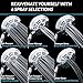 ShowerMaxx, Luxury Spa Series, 6 Spray Settings 4.5 inch Hand Held Shower Head, Extra Long Stainless Steel Hose, MAXX-imize Your Shower with Showerhead in Polished Chrome Finish