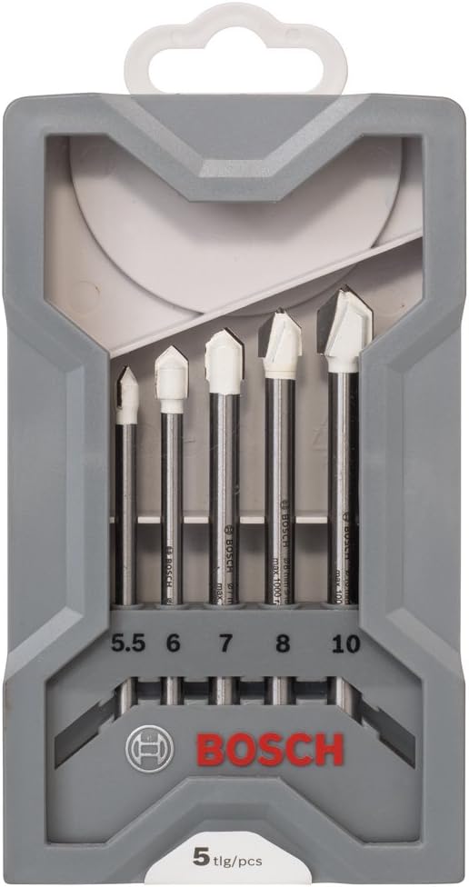 Bosch Professional 5 pcs. CYL-9 SoftCeramic Tile Drill Bit Set (for soft ceramic tiles diameter 5,5-10 mm, Accessories drill driver) - Image 3