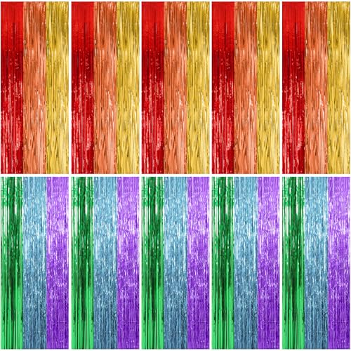 rainbow Party Backdrop Streamers Decorations
