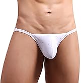 SEAUR Men's Sequin Thong Briefs Seamless Pouch Bikini Underwear Low Rise Breathable Stretchy Underpants