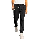 JMIERR Men's Casual Drawstring Pants Elastic Waist Lightweight Pant Summer Beach Trouser with Pockets