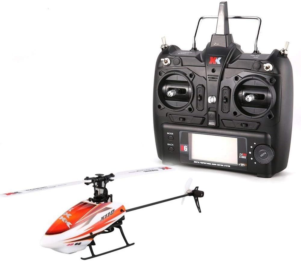 ELVVT Mini Brushless Remote Control Helicopter K100 6CH 3D 6G System Drone With 3D Upside Down Flight Stunt RTF Rechargeable Electric Helicopter Kids And Adults Birthday