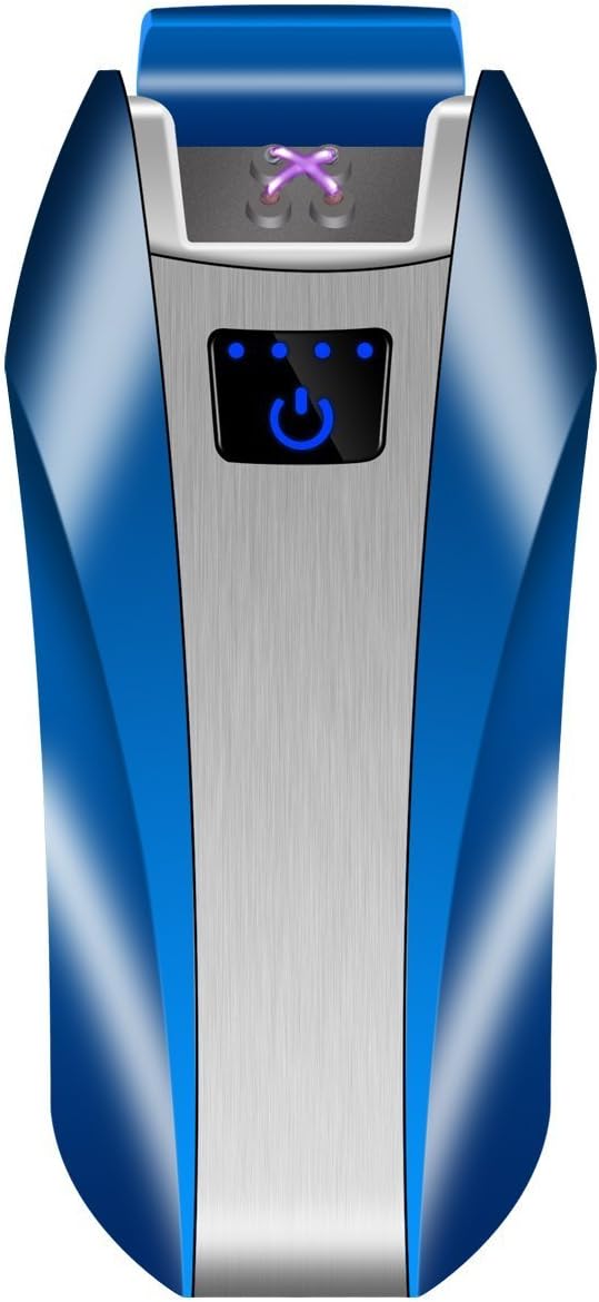 Electronic Lighter Dual Arc Lighter Usb Electric Lighter Plasma Rechargeable Flameless Windproof Touch Swich Lighter Good for Cigar Cigarette Candle Pipe