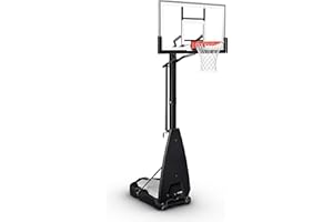 Spalding Ultimate Hybrid Portable Basketball Hoop | Adjustable Height from 7.5' to 10' in Infinite Increments | Arena Slam Breakaway Rim