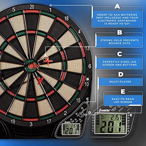 Franklin Sports Electronic Dart Board Sets Soft Tip Electric
