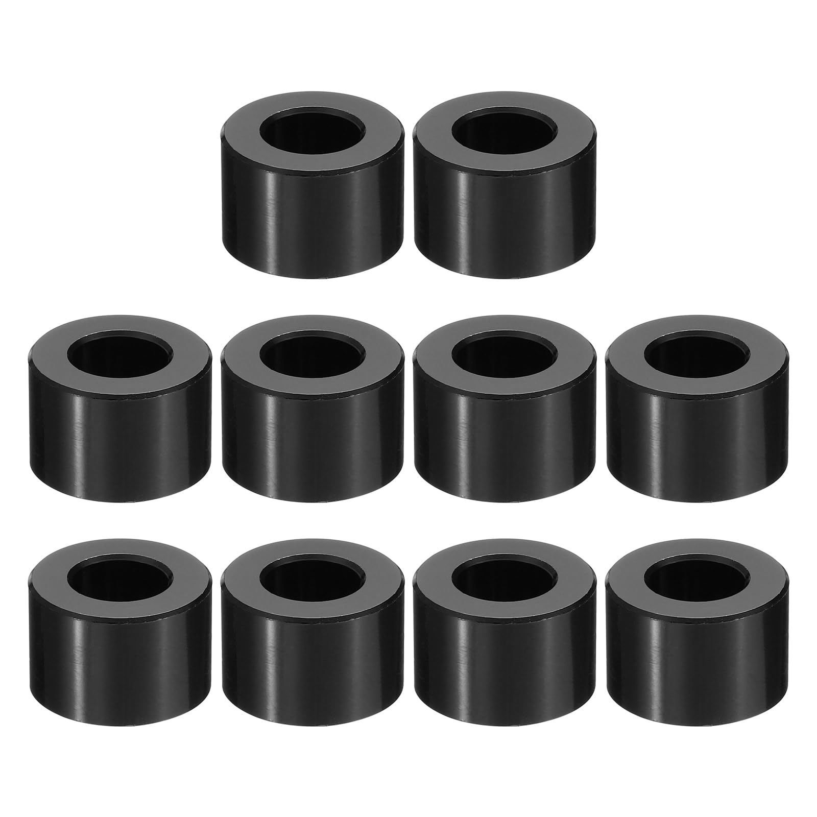 PATIKIL M10 Aluminum Spacers, 10 Pcs Metal Spacer Aluminum M10 x 3/4" OD x 1/2" L Aluminum Spacer Screw Standoff Round for 3/8" or M10 Screw Bolts