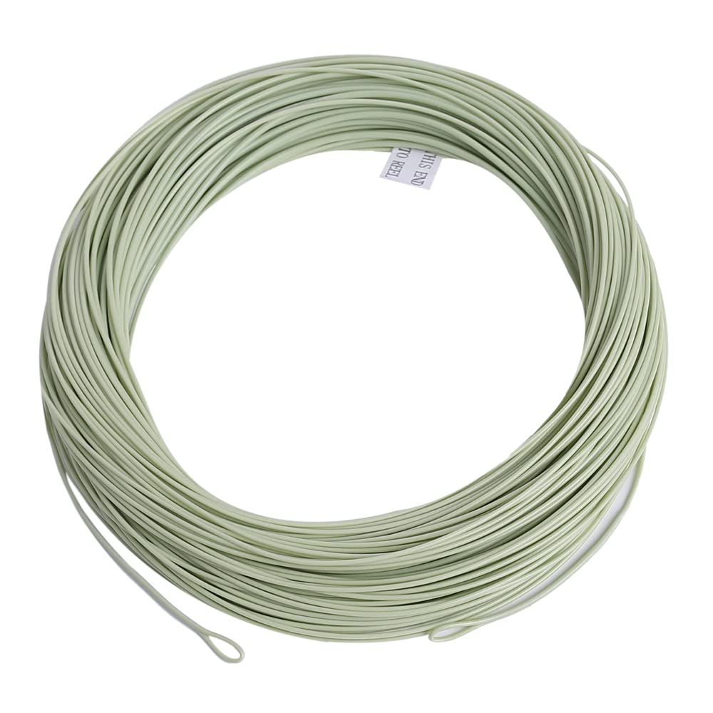 Kylebooker Floating 100FT Fly Fishing Line Weight Forward Design with Welded Loop (Moss Green,3F)