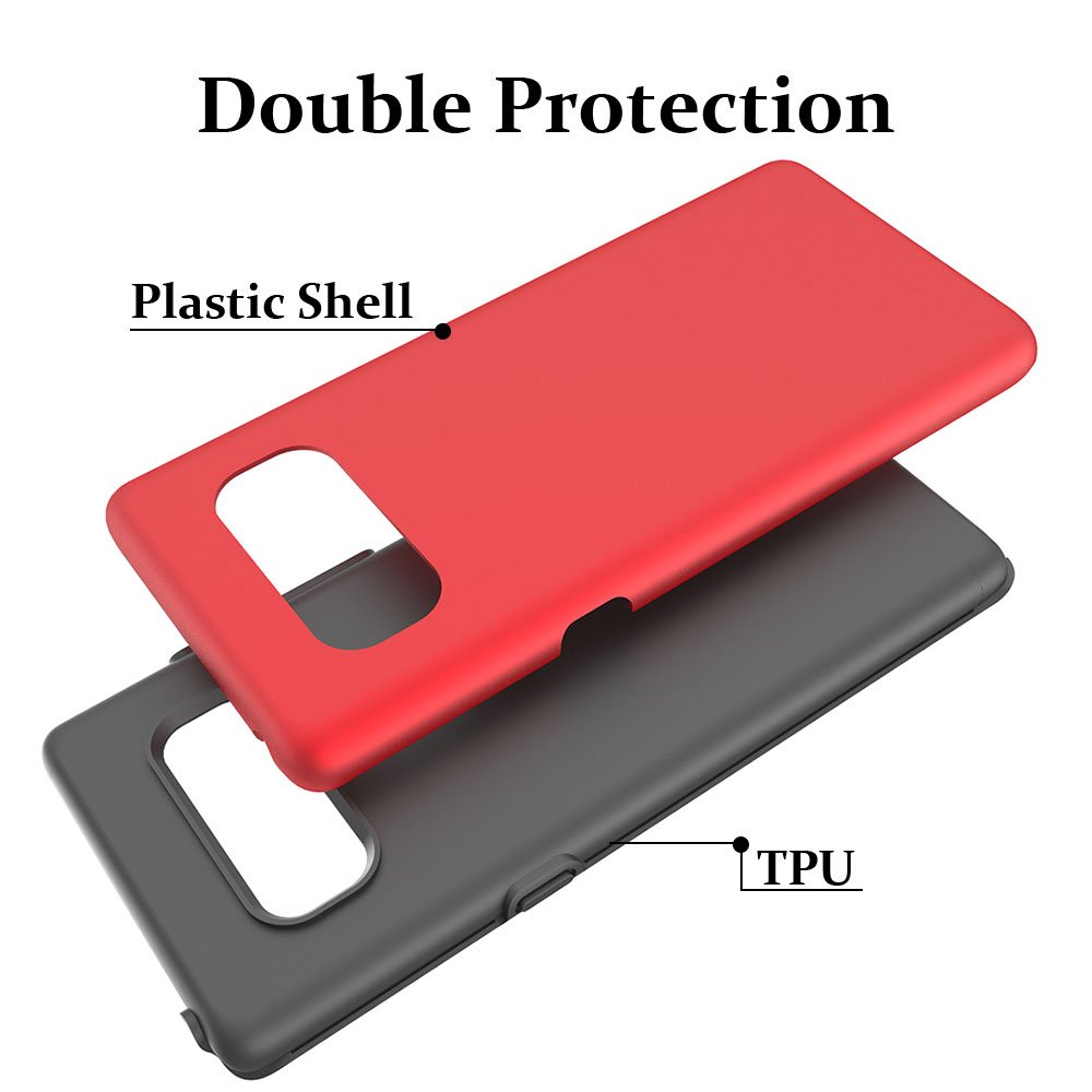 Note 8 Case, Galaxy Note 8 Case, MagicSky Slim Corner Protection Shock Absorption Hybrid Dual Layer Armor Defender Protective Case Cover for Samsung Galaxy Note 8 (Red)