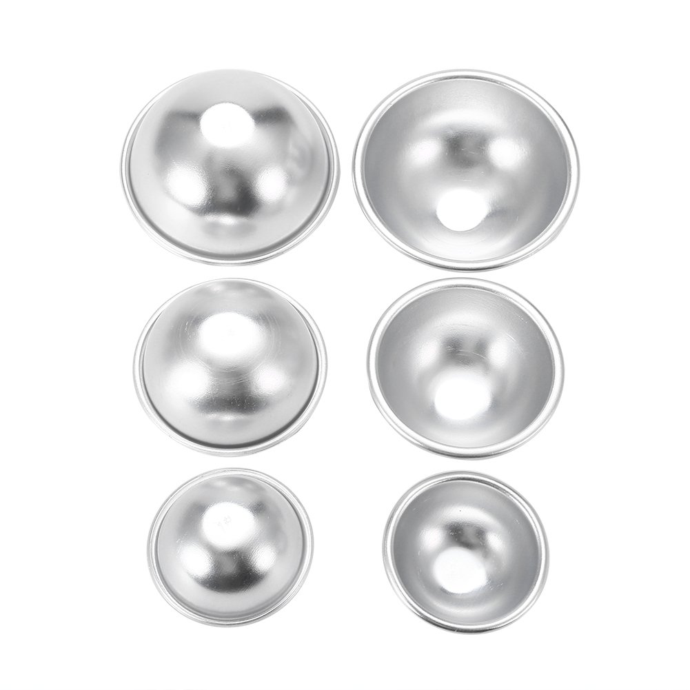 Bath Bomb Shapes Stainless, Kit Coupe Ongle Steel, Mini Bath Bomb Shapes Aluminum Alloy Bath Bomb Shapes Carbonated Crafting DIY Cake Mold Tools(Set 4)