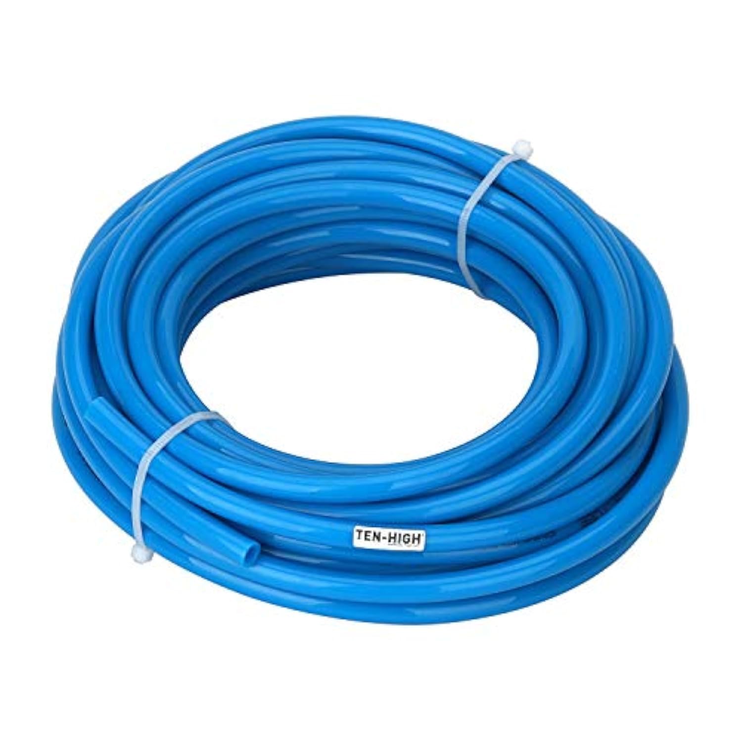 TEN-HIGH PU Pneumatic Hose 10M,Air Compressor Hose 10mm OD x 6.5mm ID,Air Pump High Pressure PU Air Line Hose(Color: Blue)