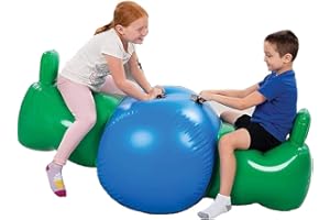 Kovot Inflatable Seesaw Rocker, for Indoor & Outdoor Use, 6 Feet Long, Kids Ages 3+