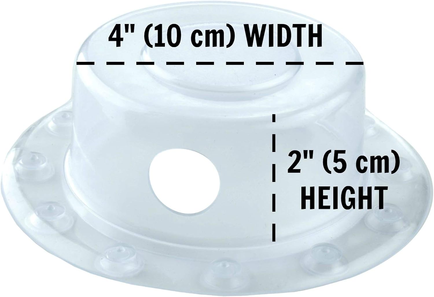 SlipX Solutions Bottomless Bath Overflow Drain Cover Adds Inches of Water to Tub for Warmer, Deeper Bath (Clear, 4" Diameter): Home Improvement