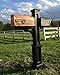 Mayne Inc. Westbrook Plus Mail Post - Black - 40.5in L x 8in W x 56.5in H - Standard Post, Arm Plus & Planter (5830-B)